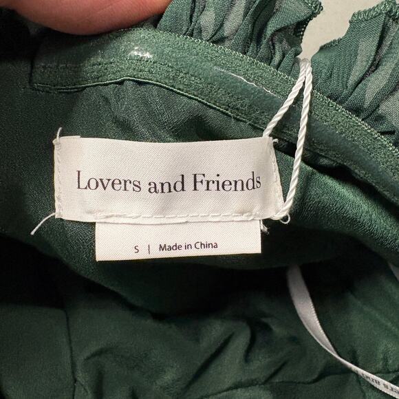 Lovers and Friends‎ Green Pleated Strapless Dress Size S Women’s Prom Wedding - Picture 4 of 14